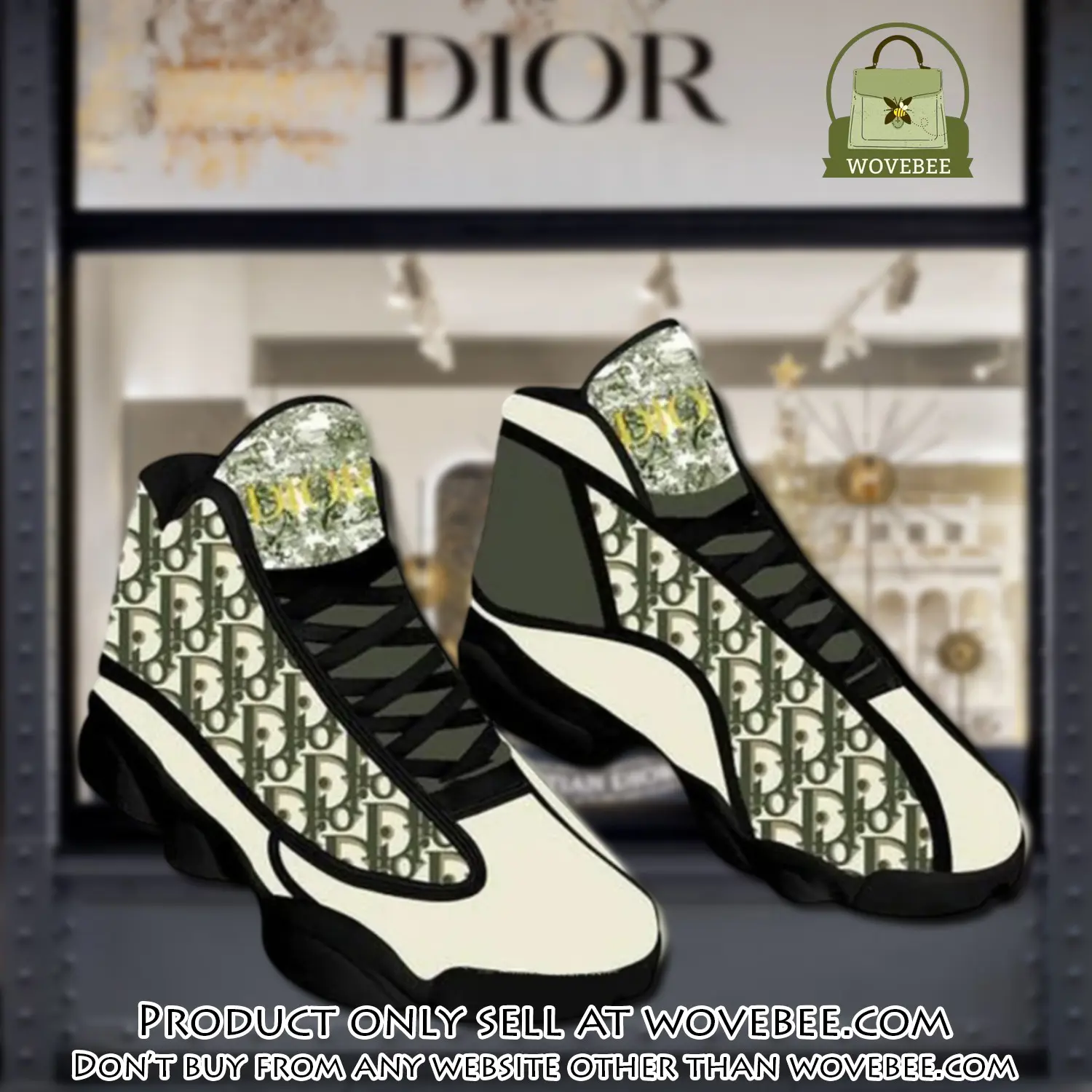 Dior luxury moss green air jordan 13 shoes hot  dior sneakers gifts for men women wvb4430540